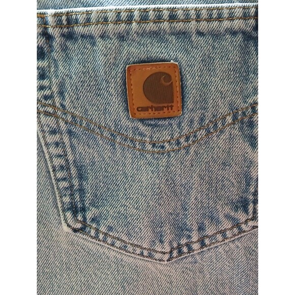 Carhartt Relaxed Fit Men's Straight Jeans Size 44x36 Blue Light Wash Denim - Picture 14 of 16
